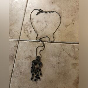❤️A (?) Designer Brass & Jet Crystal Necklace -796 $30 or $25 w/offer